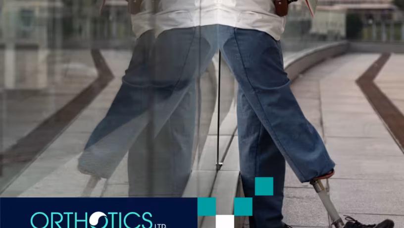 A traveler with a prosthetic limb