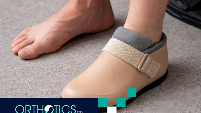 A partial foot amputee wearing a shoe