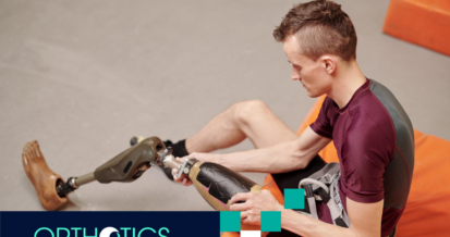 A prosthetist working on a complex prosthetic solution