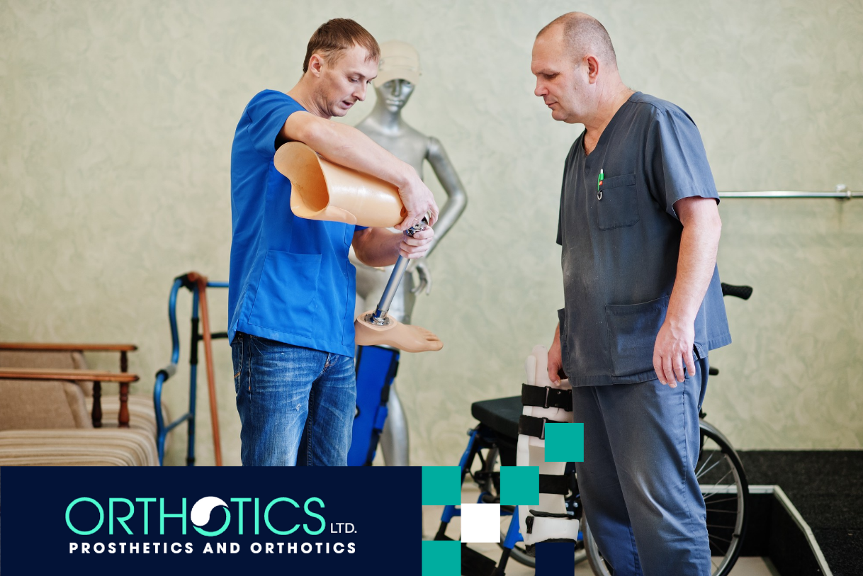 Two prosthetists working on a complex prosthetic case