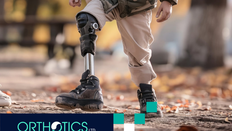 A child wearing prosthesis