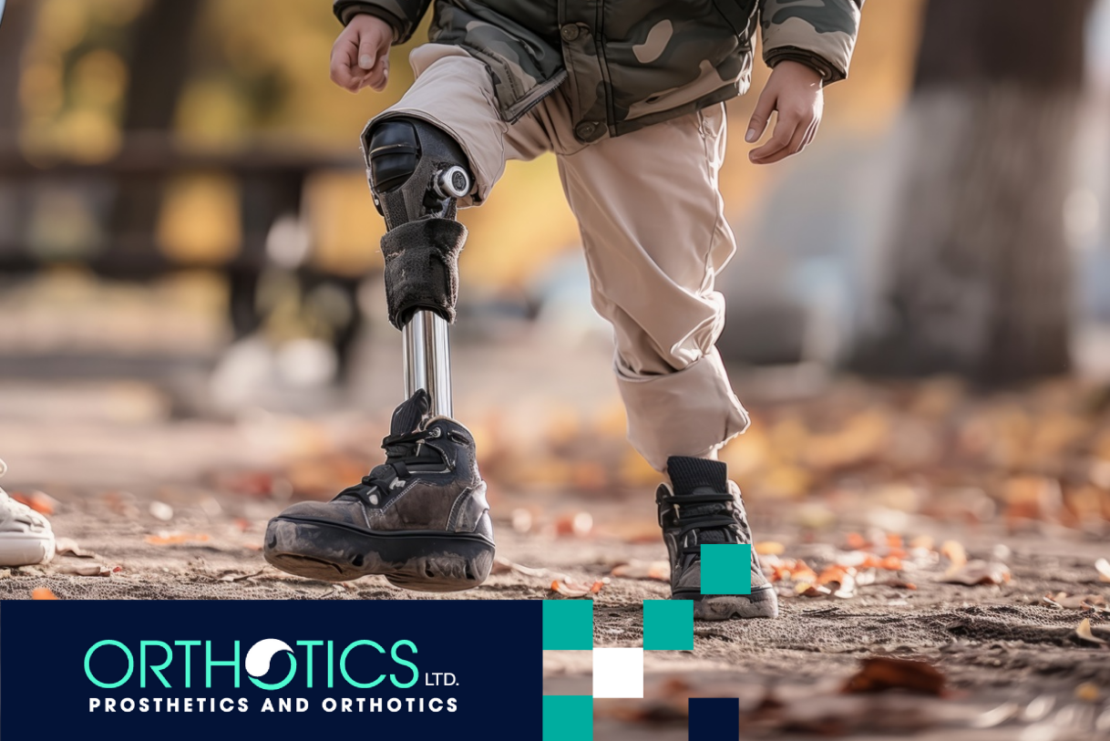 A child wearing prosthesis
