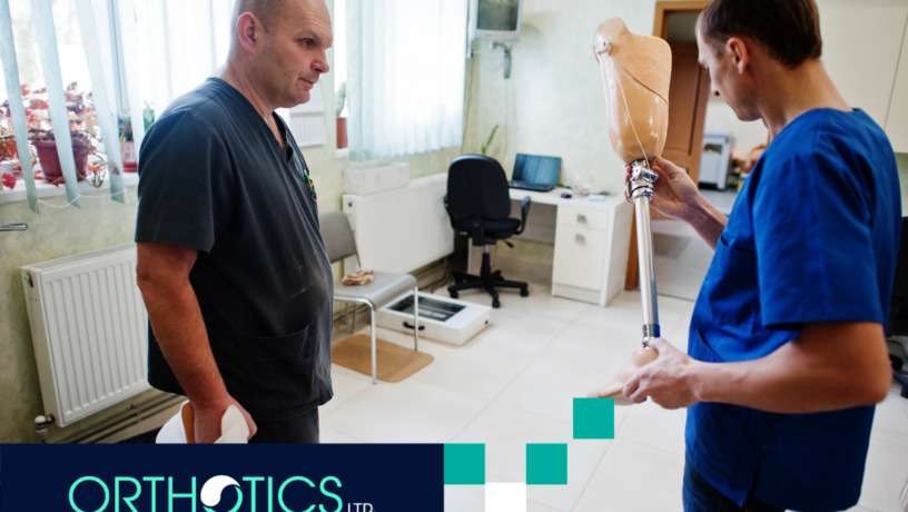 A prosthetist during a home visit