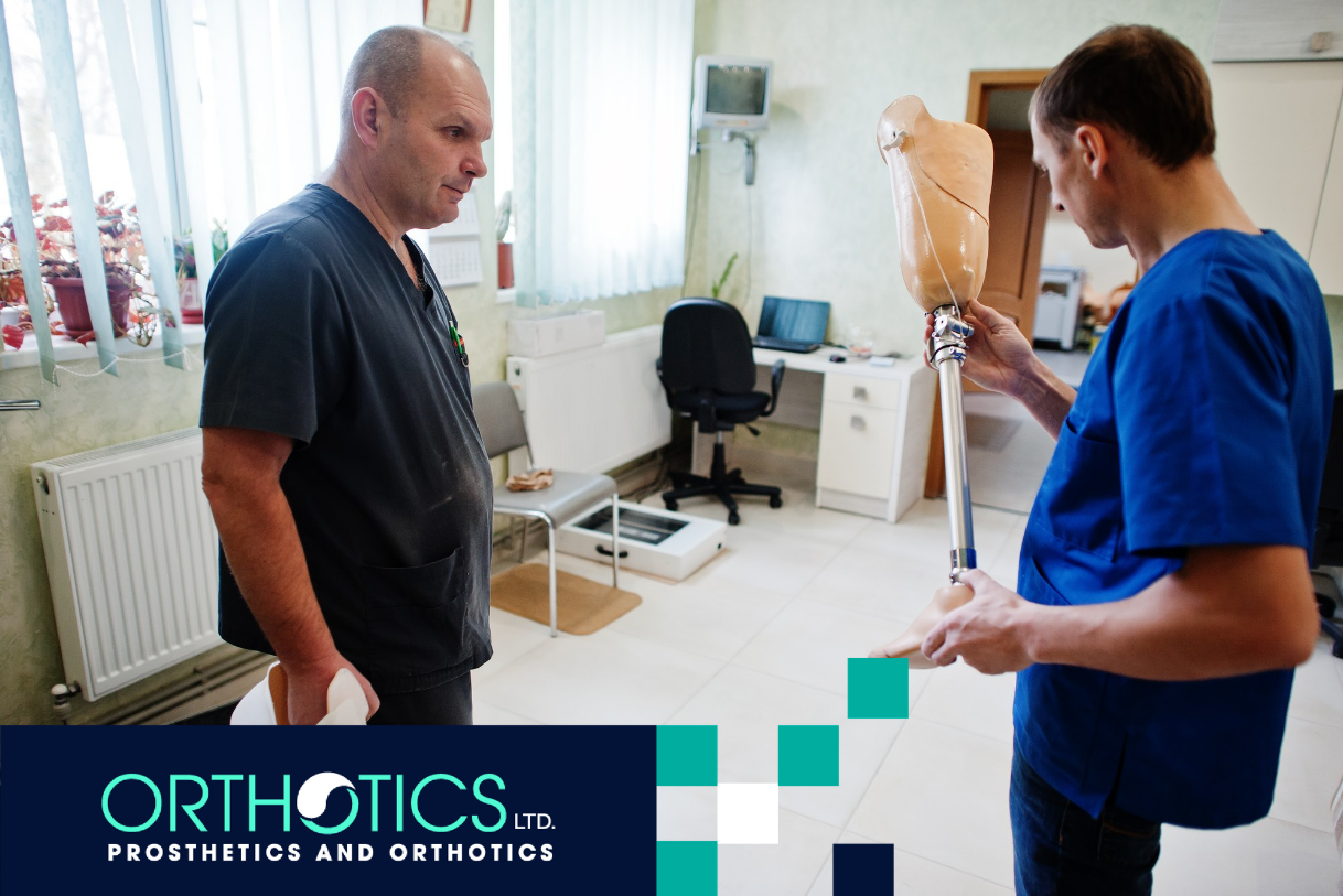 A prosthetist during a home visit