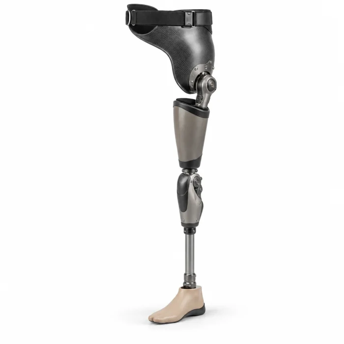 External hip-disarticulation prosthesis illustration